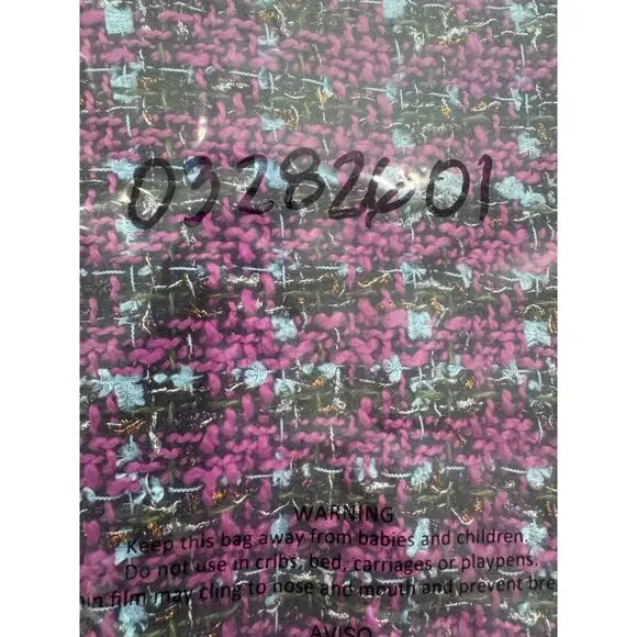 MOTF Tweed Mini Skirt Pink Multicolor Textured High Waist Preppy Chic Size S - Picture 7 of 7